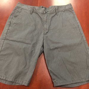 VANS CHINO SHORT, MEN'S 34, DARK GRAY PINSTRIPE